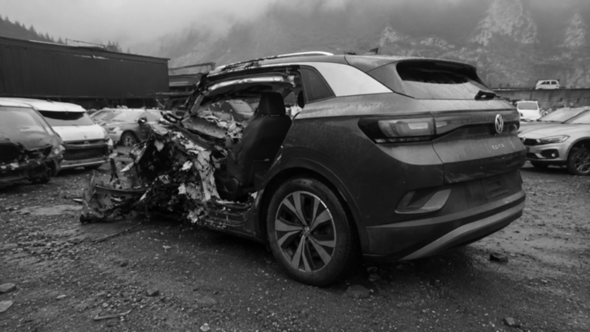 Photographie du véhicule, tiré du rapport de police